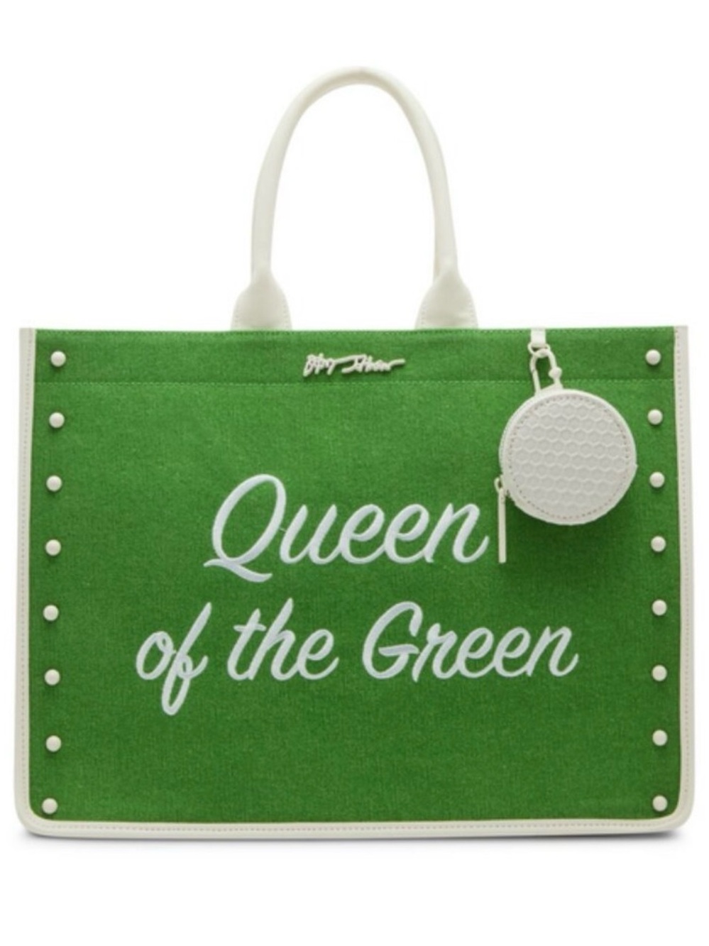 Betsey Johnson Green Tote with White Accents